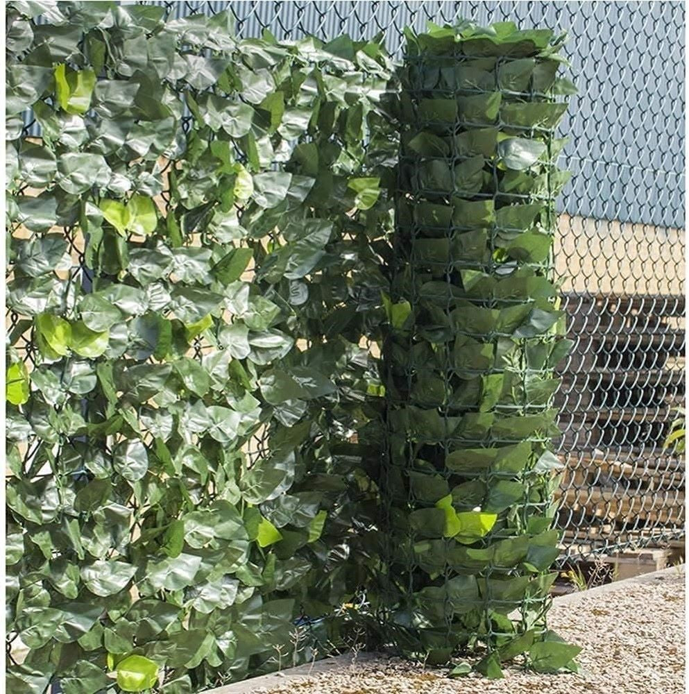 Siepe Finta Foglie Edera Siepe Artificiale Rotolo Recinzione 1x3 mt