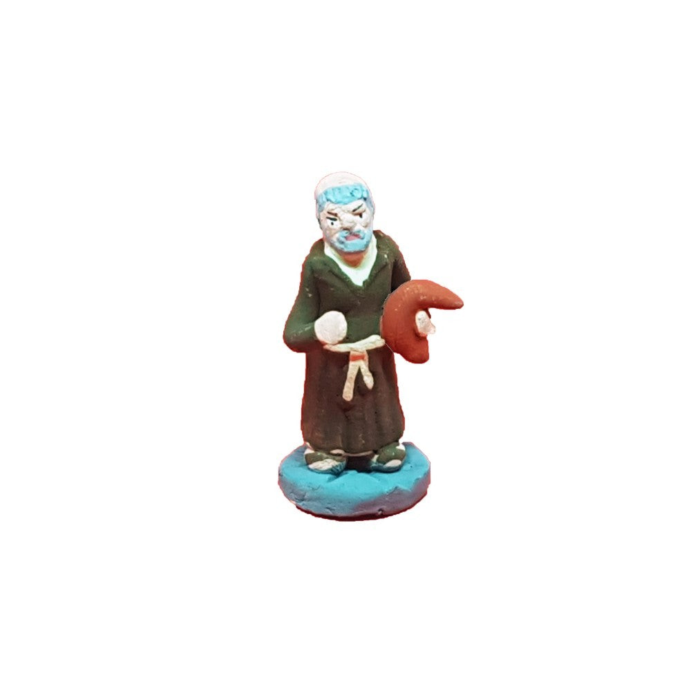Pastore statuina Frate 4cm di terracotta per presepe