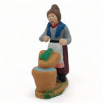 Pastore statuina Lavandaia 4cm di terracotta per presepe