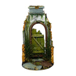 Tempio presepe 10x20 cm con porta in sughero per miniatura