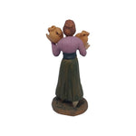 Pastori Statuina donna con anfore 12cm di terracotta per presepe