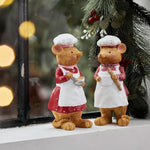 Topini in poliresina a tema pasticceria di babbo natale 1 PZ