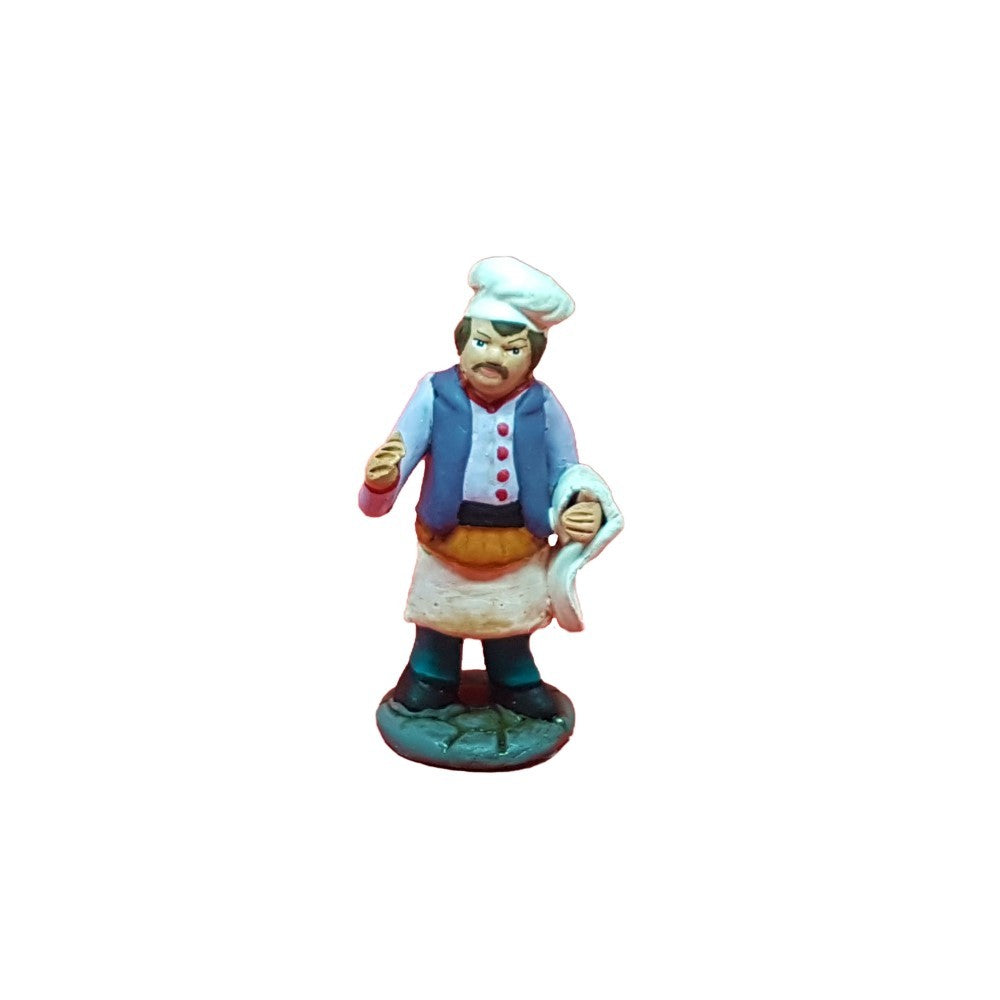 Pastore statuina Cuoco 7cm di terracotta per presepe