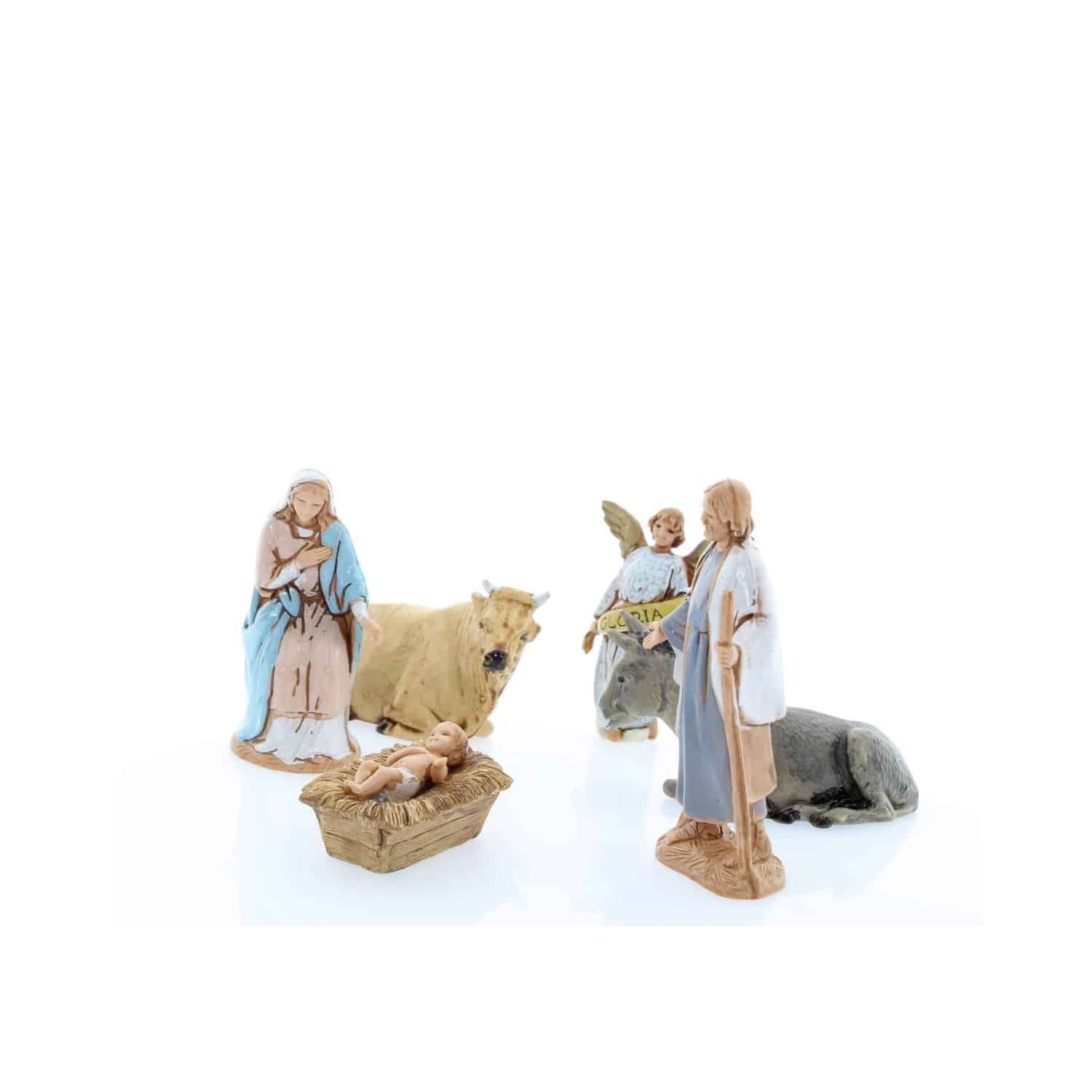 Pastori Statuine Natività 6 soggetti 6,5 cm per presepe Landi Moranduzzo