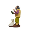 Pastore statuina Pastore con pecora e verdura 10 cm di terracotta per presepe
