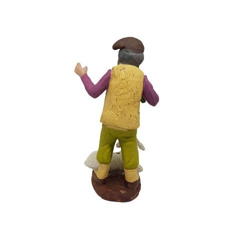 Pastore statuina Pastore con pecora e verdura 10 cm di terracotta per presepe