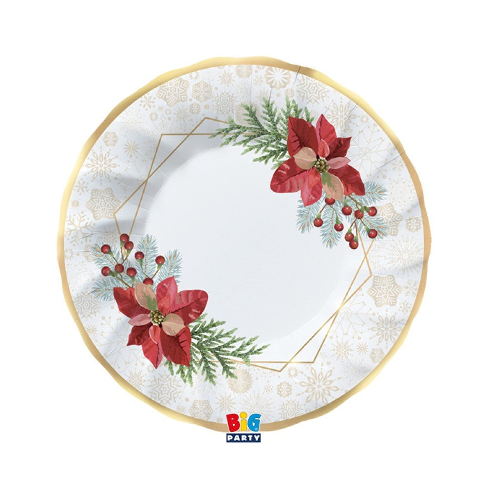 Piatti di carta fondi ø24 cm Elegant Christmas 6pz