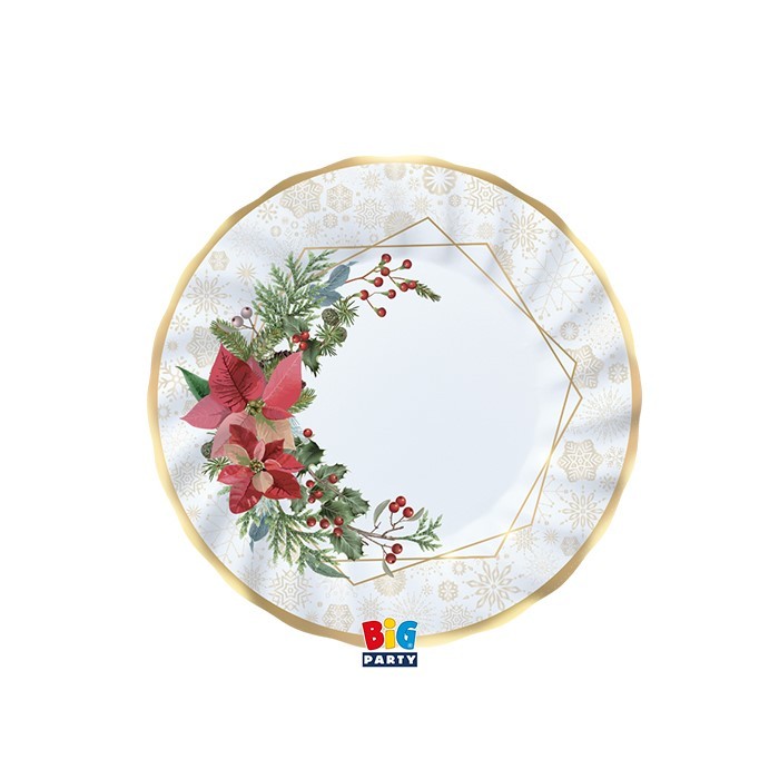 Piatti di carta ø20cm Elegant Christmas 6pz