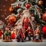Pupazzo regalo Babbo Natale in poliresina 22cm