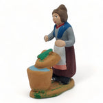 Pastore statuina Lavandaia 4cm di terracotta per presepe
