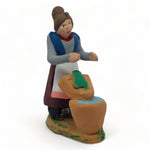 Pastore statuina Lavandaia 4cm di terracotta per presepe