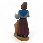 Pastore statuina Lavandaia 4cm di terracotta per presepe