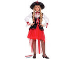 Costume vestito di carnevale Piratessa Prestige da 7 a 10 anni