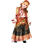 Costume vestito di carnevale Zingara Gitana da 3 a 6 anni