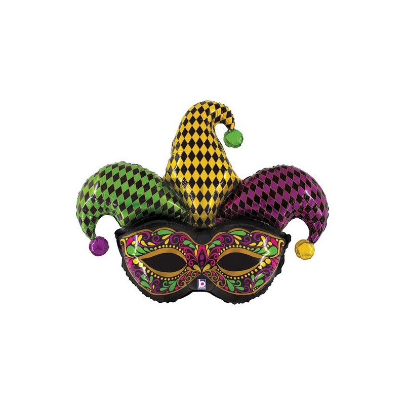 Palloncino supershape mylar 37" 94cm Maschera Giullare