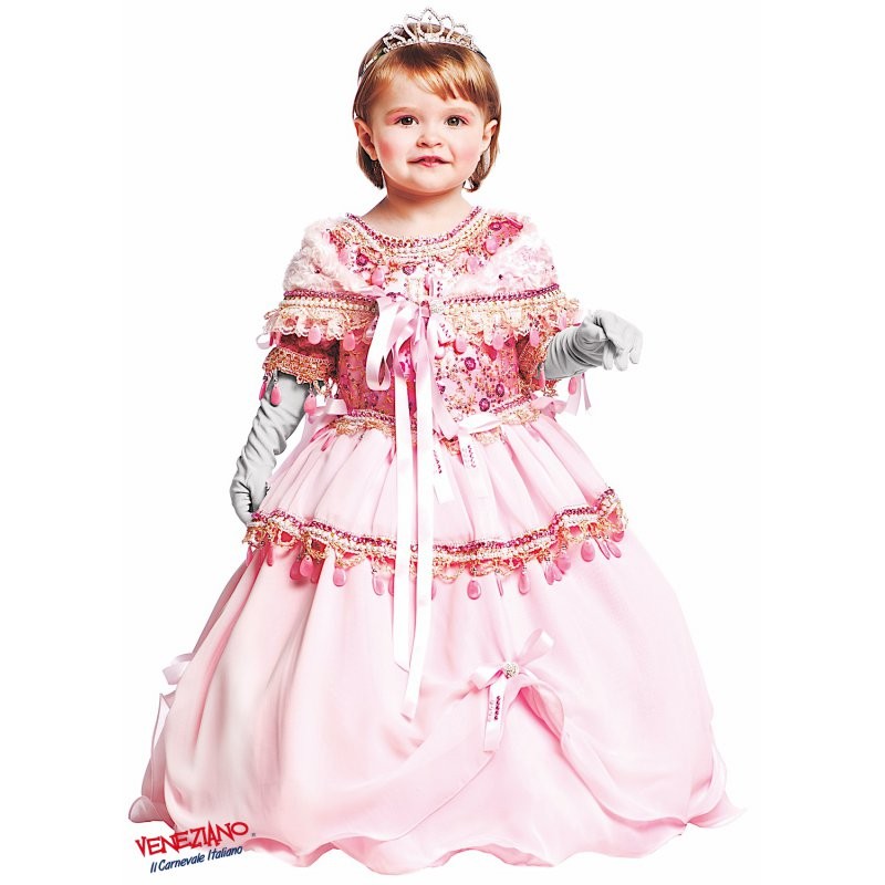Costume vestito di carnevale Principessa Fashion bambina da 0 a 3 anni