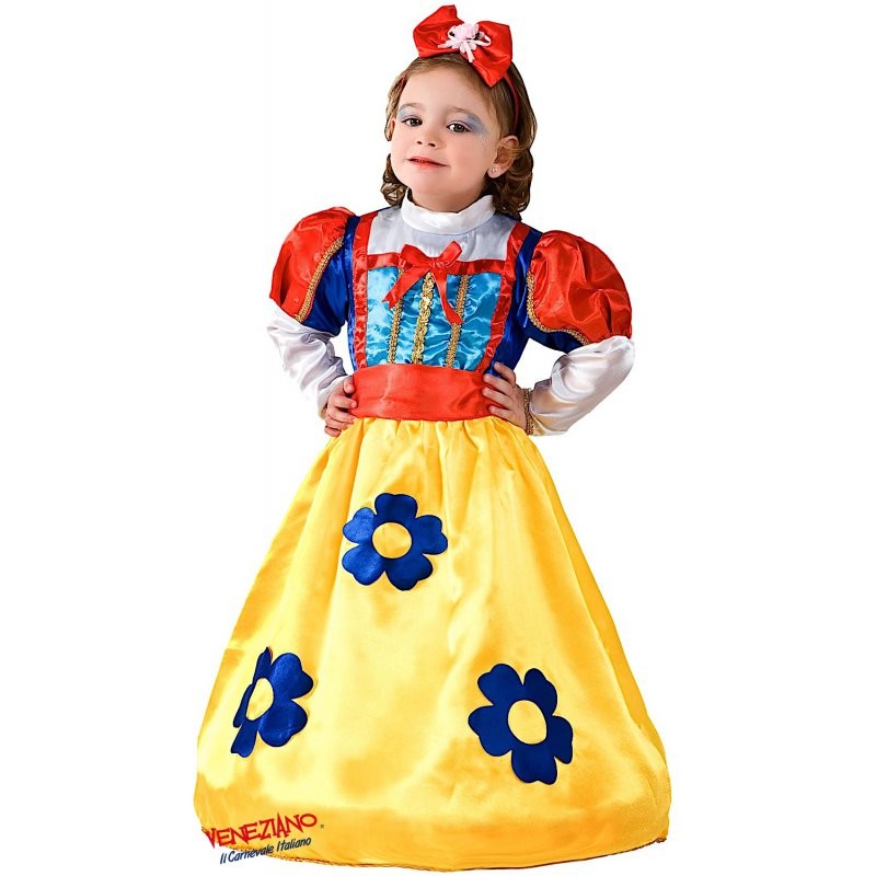 Costume vestito di carnevale Principessa dei boschi baby da 3 a 6 anni