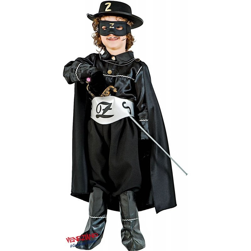 Costume vestito di carnevale Cavaliere Mascherato banderas da 2 a 6 anni