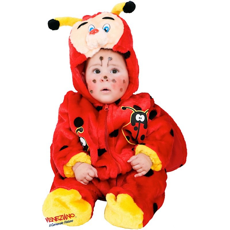 Costume vestito di carnevale Dolce Coccinella da 3 a 12 mesi