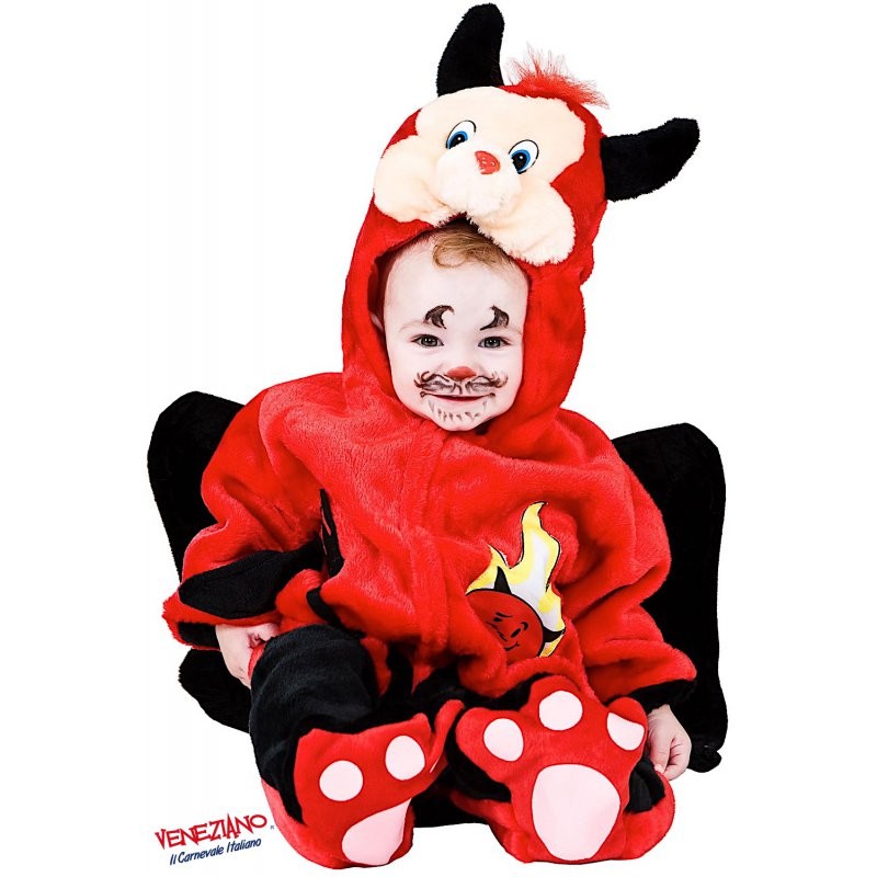 Costume vestito di carnevale Dolce Diavoletto da 3 a 12 mesi