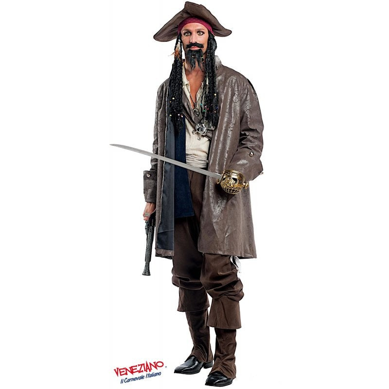 Costume vestito di Carnevale Capitan Jack da S a XL