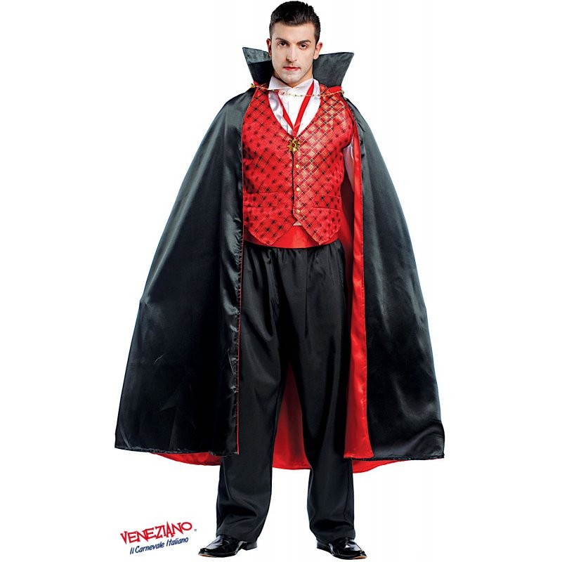 Costume vestito di carnevale Conte Dracula da S a XL