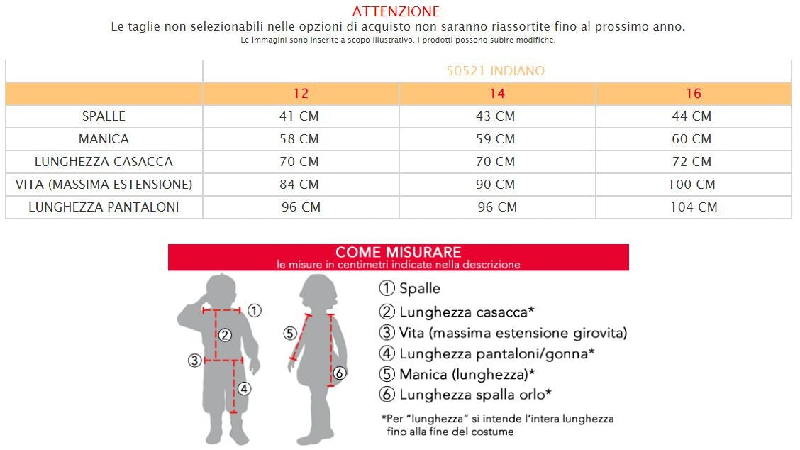 Costume vestito di carnevale Indiano da 12 a 16 anni