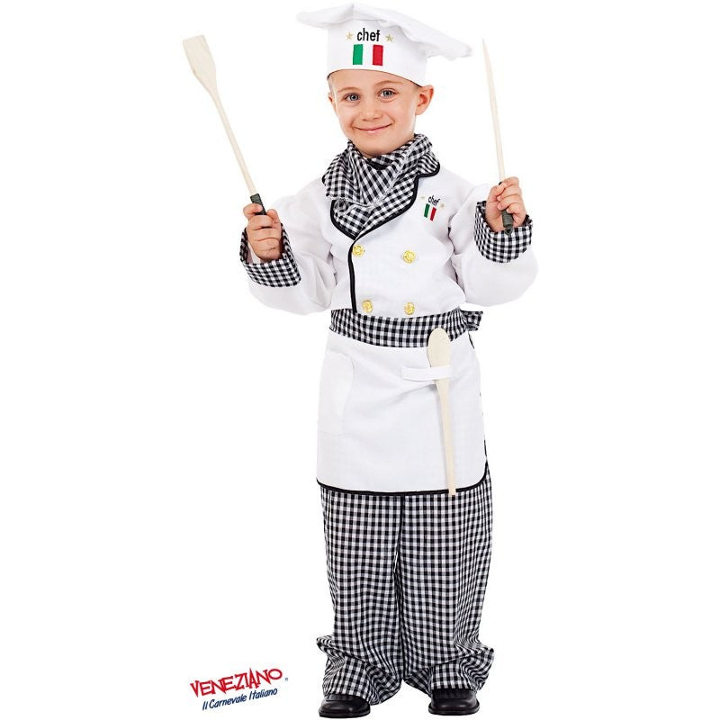 Costume vestito di carnevale Cuoco da 7 a 10 anni