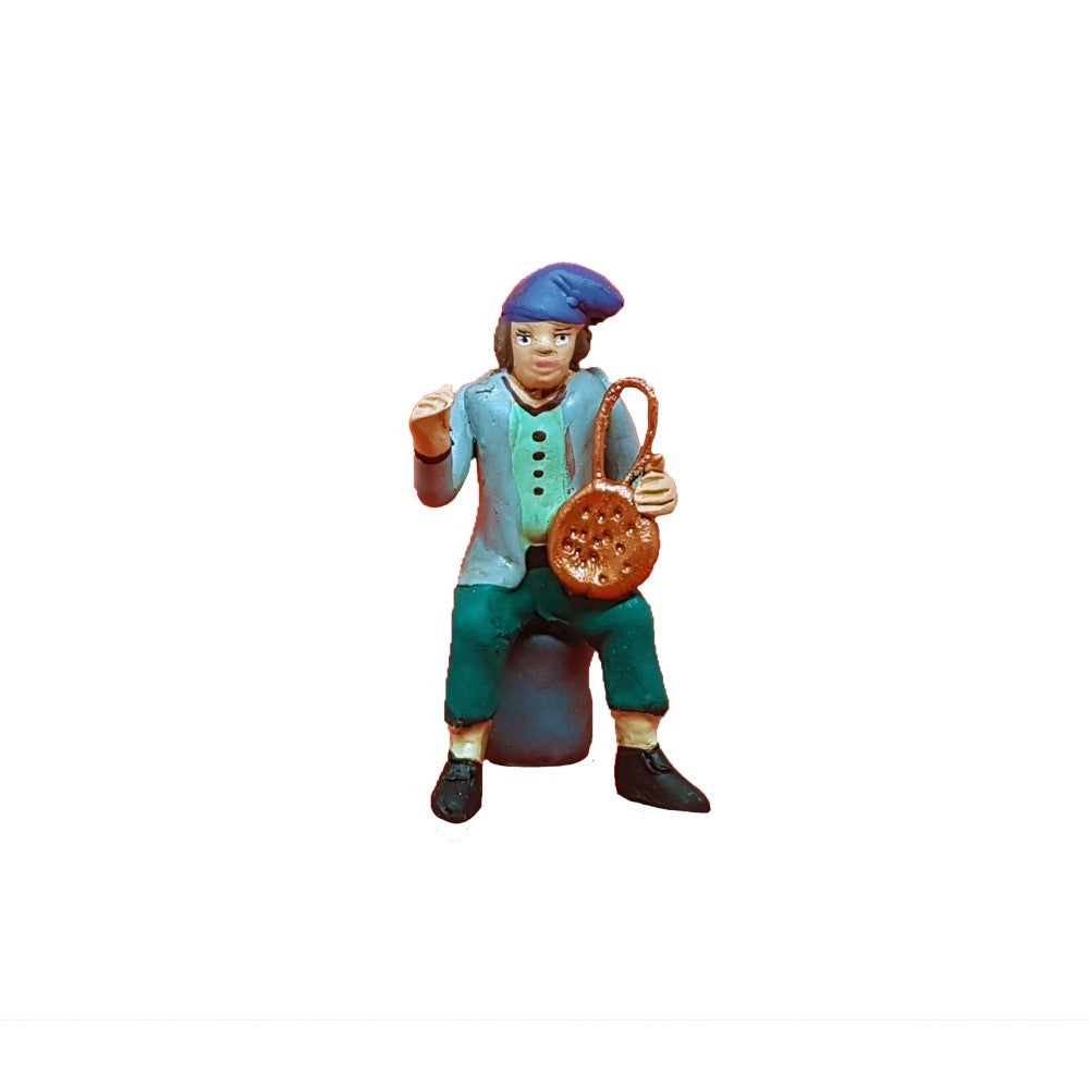 Pastore statuina Ramaio 10cm di terracotta per presepe