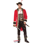 Costume vestito di carnevale Capitano dei Pirati da S a XL