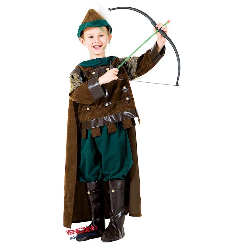Vestito costume di carnevale arciere 3 - 6 anni
