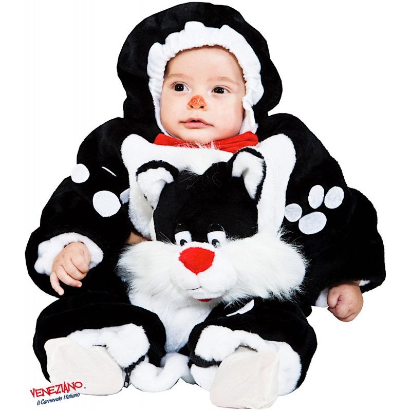 Costume vestito di carnevale Piccolo gatto maldestro da 3 a 12 mesi
