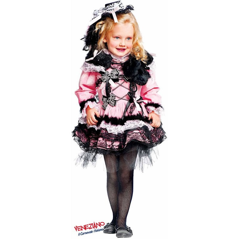 Costume vestito di carnevale Ballerina vecchio west neonata da  0 a 3 anni