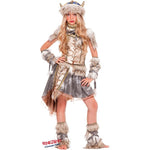 Costume vestito di carnevale Vichinga prestige da 7 a 9 anni