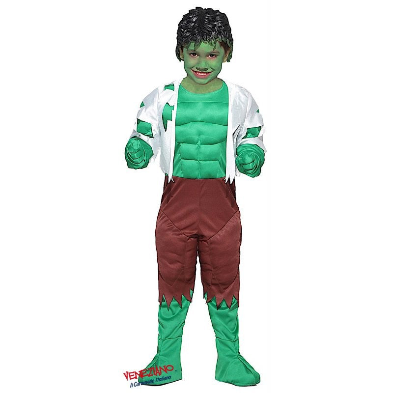 Vestito costume di carnevale mostro verde baby