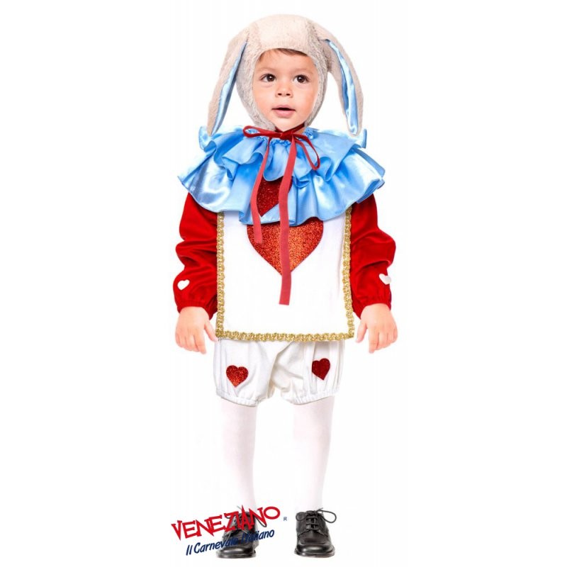 Costume di carnebale bianco coniglietto