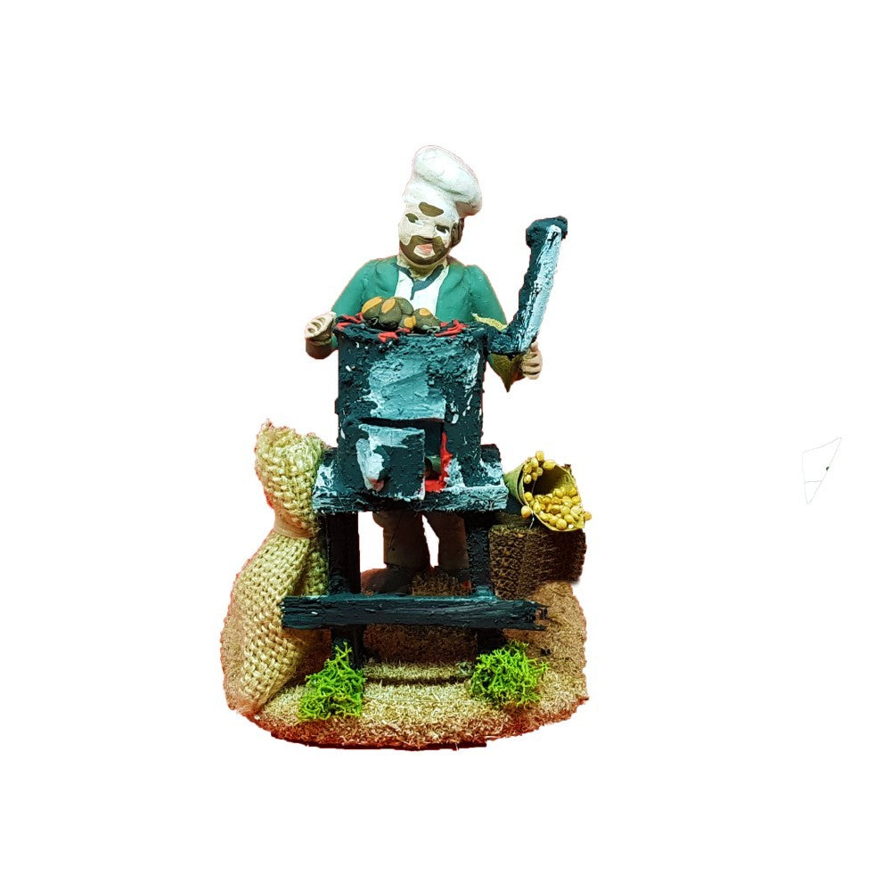 Pastore statuina Castagnaro 10cm di terracotta per presepe