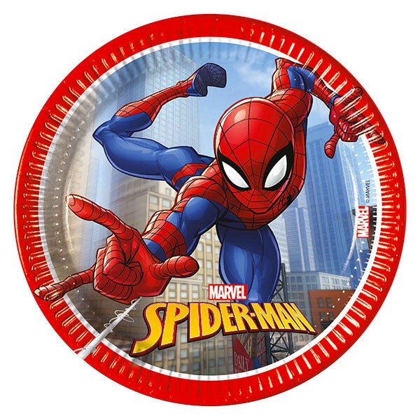 Piattini Spiderman Crime Fighter 8 pz.