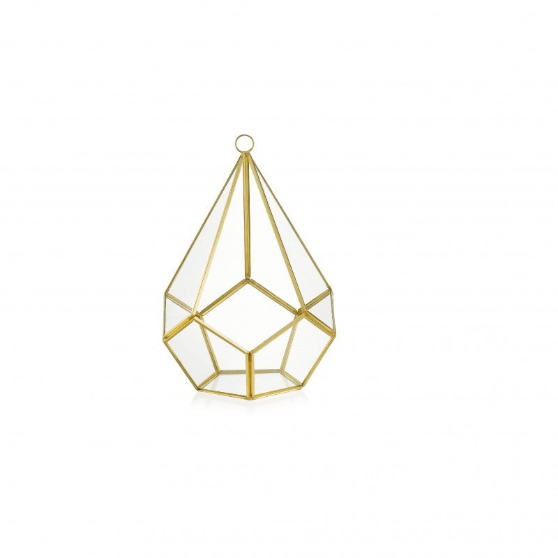 Terrarium Penta D.12*12 H 16,5 Metal Gold