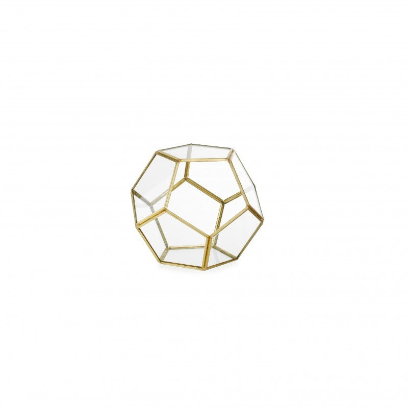 Terrarium Penta D.12,5*12,5 H 10 Metal Gold