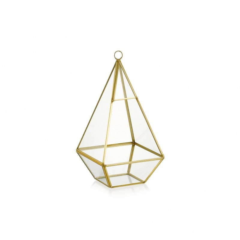 Terrarium Square D.12*12 H24,5 Gold