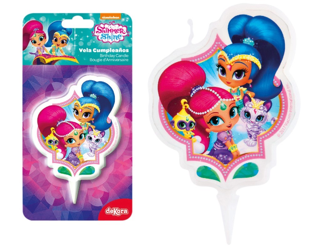 Candeline di cera per compleanno Shimmer Shine 10cm