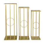Tris Alzate oro quadrate con cerchio