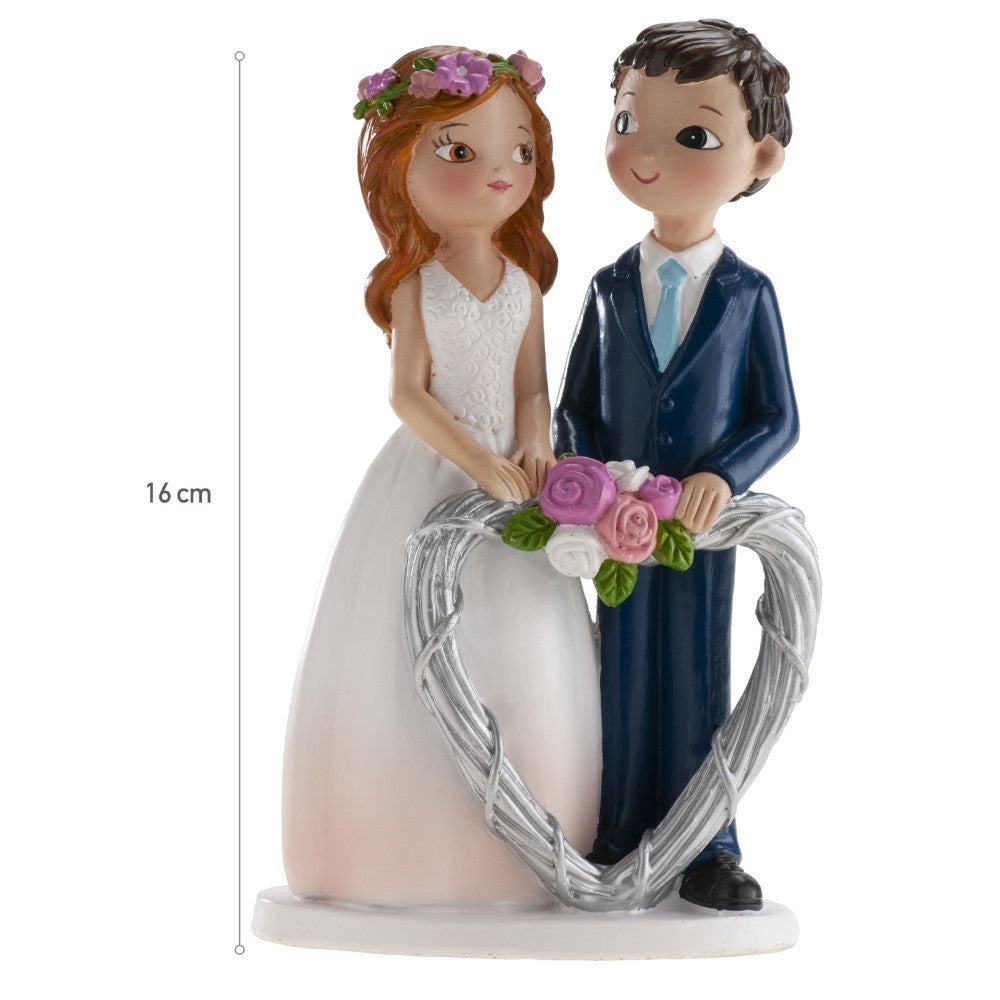 Cake Topper Coppia di Sposi con cuore
