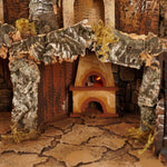 Presepe con cascata e mulino 65x60x50 cm