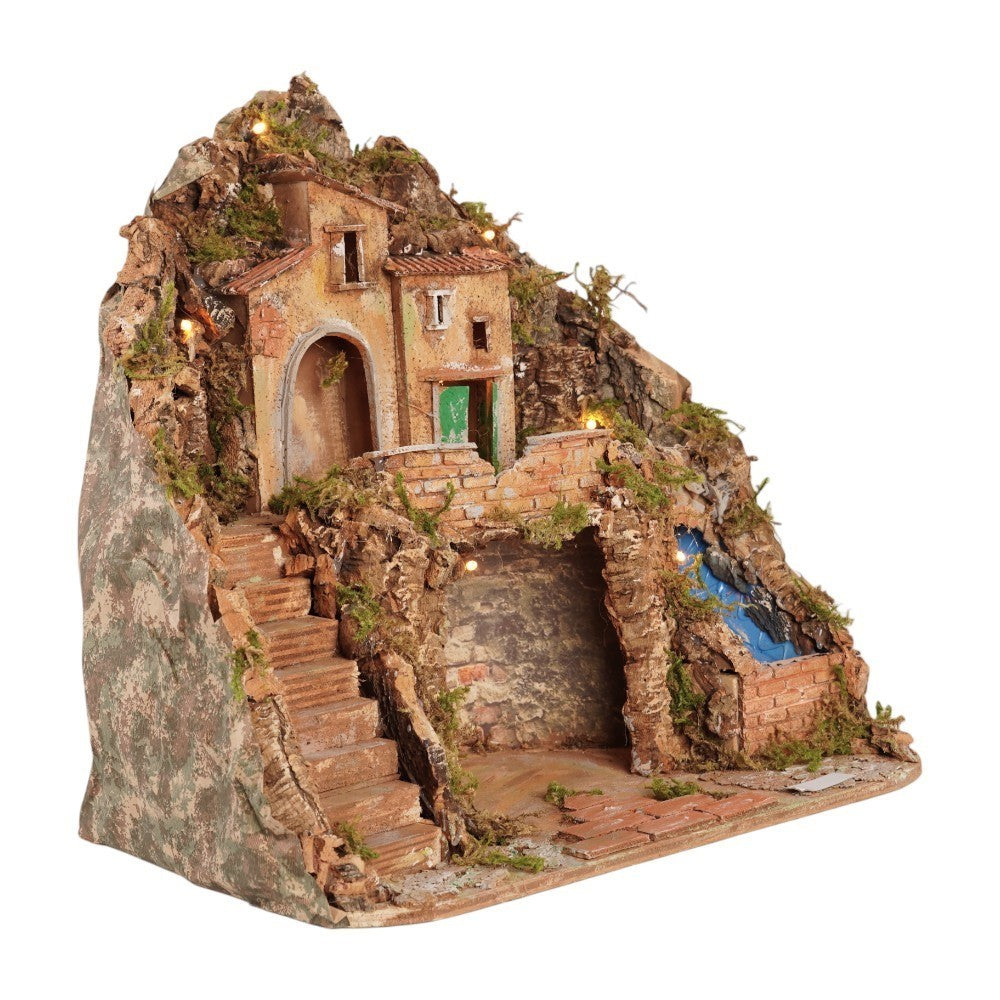 Presepe con cascata 42x30x40