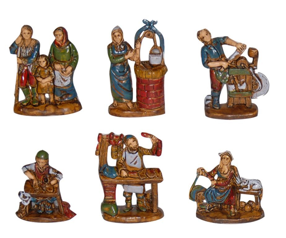 statuine mestieri 3,5 cm 6 pz