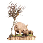 Scrofa con maialini per presepe da 35 cm