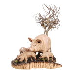 Scrofa con maialini per presepe da 35 cm