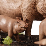 Scrofa con maialini per presepe da 35 cm